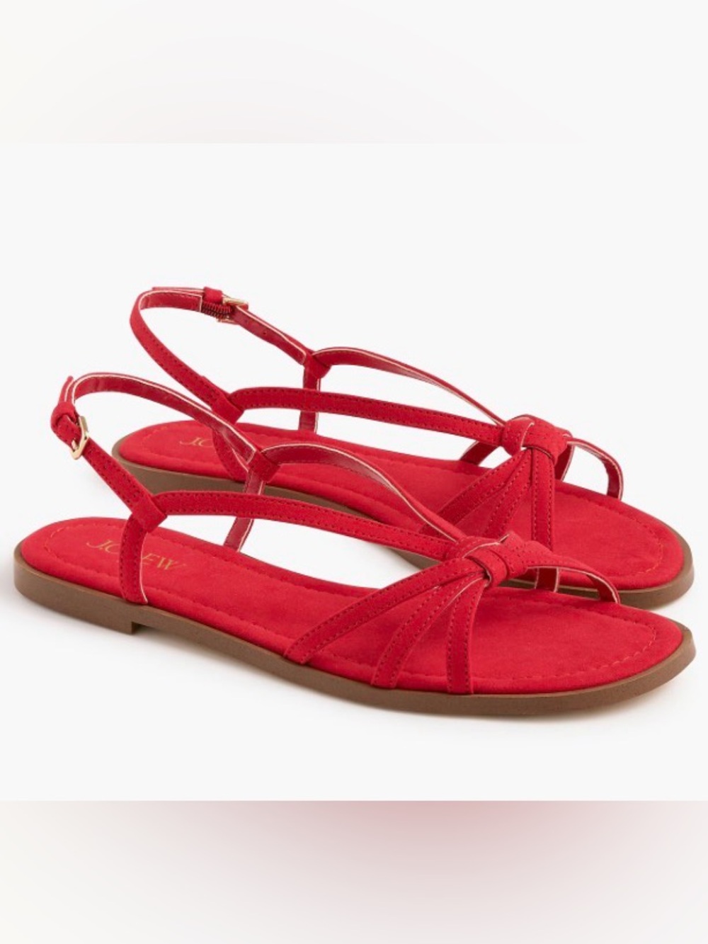 J. Crew Factory Red Knot Slingback Sandals New With Tags - Size 12